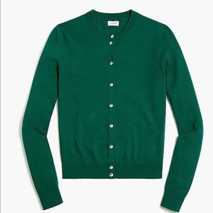 J. Crew: Autumn Pine (dark green) Cardigan.